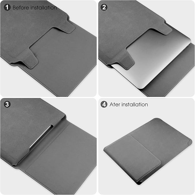 HoYiXi 13 Inch Laptop Sleeve Case Bag Compatible with MacBook Neo 2026/MacBook Air 13 M1 M2 2022-2018/MacBook Pro 13 M2 2022-2016/Surface Pro 8 2021/Surface Go 3 13-13.6'' Dell HP ASUS Acer PC, Gray