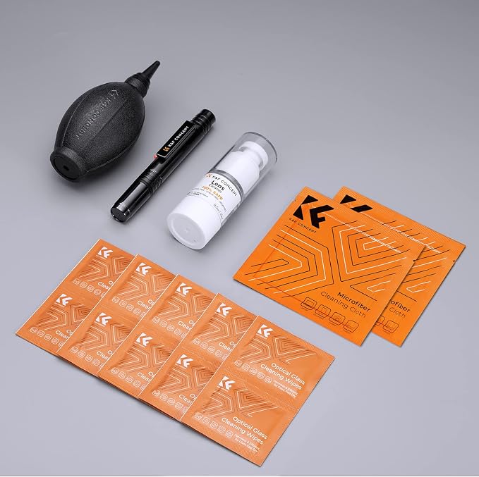 K&F Concept Camera Lens Cleaning Kit - 15ml Sensor Cleaner, Lens Pen Brush, Air Blower, Microfiber Cleaning Cloths & Lens Wipes for DSLR & Mirrorless Cameras and Sensitive Electronics - Image 8