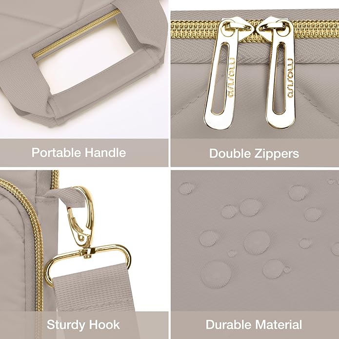 MOSISO Vertical Laptop Shoulder Bag,Computer Bag,Rhombus Quilted Messenger Bag with Front Pocket&Handle&Belt