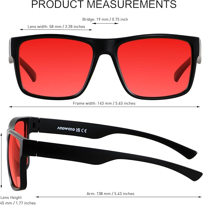 ANDWOOD Blue Light Blocking Glasses Men Women Computer TV Gaming AR Coatings Lens Improve Sleep Naturally Producing Melatonin