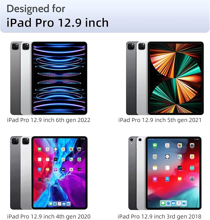 Peslv 2 Pack Magnetic Screen Protector for iPad Pro 12.9 Inch 2018-2022, Feel Like Writing Drawing On Paper, Removable Matte Anti Glare