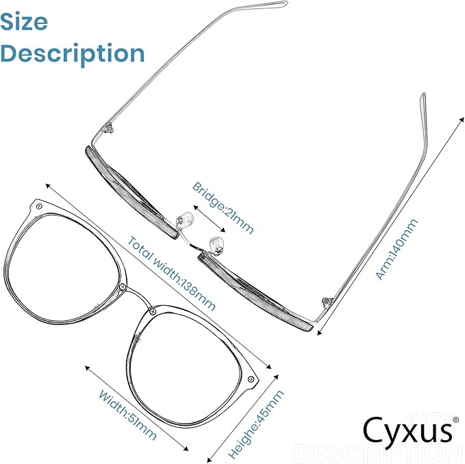 Cyxus 4 Pack Blue Light Glasses for Women, Anti Blue Light Eyeglasses for Woman Reduce Eye Fatigue Eyewear and Headaches