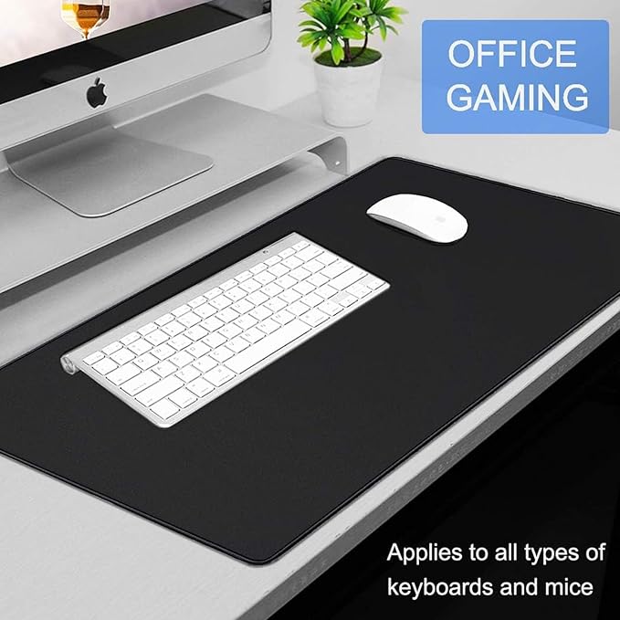 Large Gaming Mouse, 31.5x11.8 inch Large Extended Computer Keyboard Mouse Mat, Water Resist Non-Slip Mousepad Rubber Base Long XXL Desk Mouse Pad for Work & Gaming, Office & Home, Black