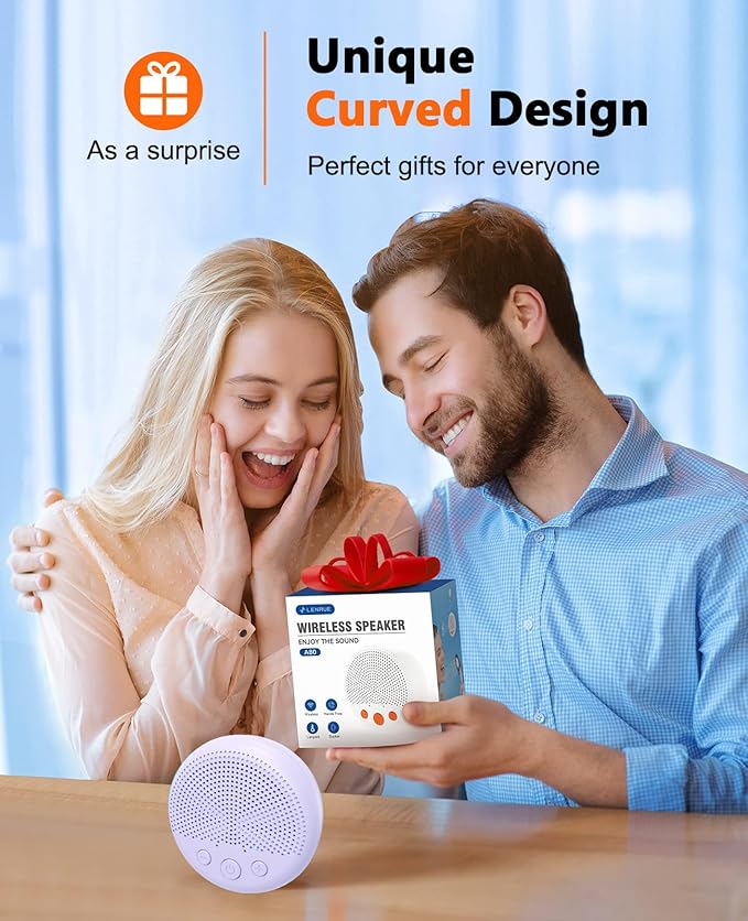 LENRUE Shower Speaker, Bluetooth Waterproof Speaker Wireless, Portable Speakers with Clear Loud Sound, Suction Cup, Lanyard, Ideas Gifts