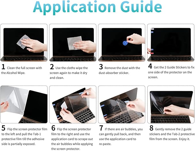 F FORITO 2 Pack 14 inch 16:9 Anti Glare Matte Laptop Screen Protector, Anti Scratch Anti Fingerprint Screen Filter Compatible with 14" Laptops with 16:9 Aspect Ratio (12.2" L x 6.9" W)