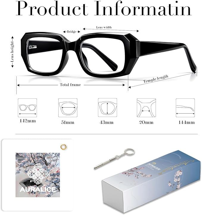 Rectangle Blue Light Glasses Noctera