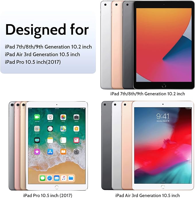 Peslv 2 Pack Magnetic PaperFilm for iPad 9th & 7th Generation, iPad Air 3 & iPad Pro 10.5in - 10.2 Inch Feel Like Writing/Drawing on Paper, Removable Matte Anti-Glare Blue Light Screen Protector