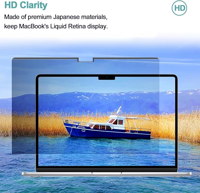 IPROKKO Magnetic Privacy Screen Protector Compatible with MacBook Air 15 Inch (2023-2026, M2 M3 M4 M5) - A2941 A3114 A3241 A3448 , Removable Matte Anti Glare Blue Light Spy Filter for Mac Air 15.3" Laptop