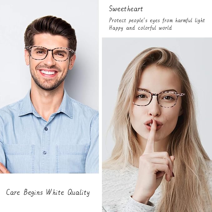 Blue Light Glasses for Woman Men | 99% Blue Light Blocking Glasses | Computer Glassess | Gaming | TV Phone Screen Reader Square Frame | Anti Eyestrain & UV Glare,1 Pack