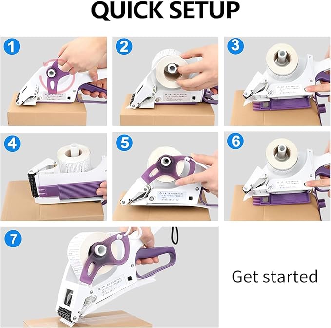 Barcode Label Gun, Handheld Label Applicator with 1-Inch and 3-Inch Label Cores, Suitable for Round Bottles, Boxes, and Fruit Labels(YH-60)