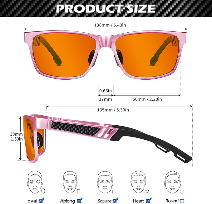 ANYLUV Blue Light Blocking Glasses Men Computer Gaming Glasses Lightweight Al-Mg Metal Anti Eyestrain Eye Protection