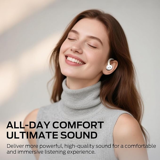 Monster N-Lite 216 Wireless Earbuds, Sports Earbuds with Earhooks, Noise Cancelling Headset, Stereo Deep Bass Over Ear Buds 48H Playtime, IPX6 Waterproof Earphones for Running/Workout(White)