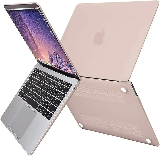 MOSISO Compatible with MacBook Air 13 inch Case M1 Chip 2021-2018 Release A2337 A2179 A1932, Plastic Hard Shell&Keyboard Cover&Screen Film&Storage Bag for MacBook Air 13.3 inch Case, Camel