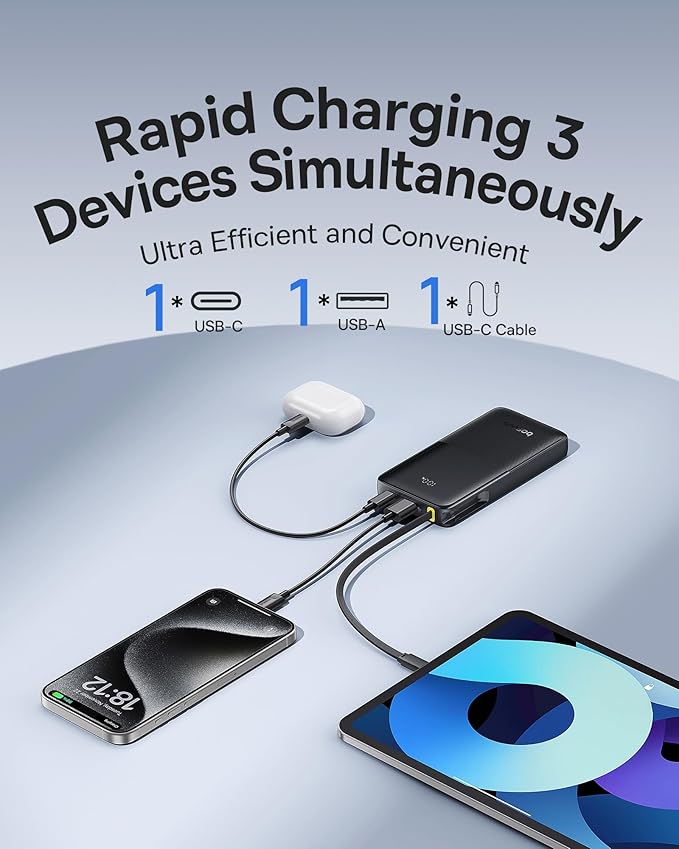 Baseus 67W USB C Charger and 22.5w Power Bank