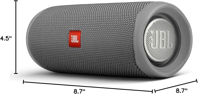 JBL Flip 5 (Gray) + Bundle with divvi! Protective Hardshell Case
