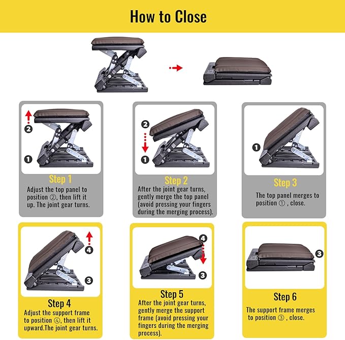 Foot Rest for Under Desk at Work Enlarged, Ergonomic Footrest with Adjustable Height and Angle, Foldable Foot Stool with Removable Pad Massage Beads for Office Gaming Chair Brown