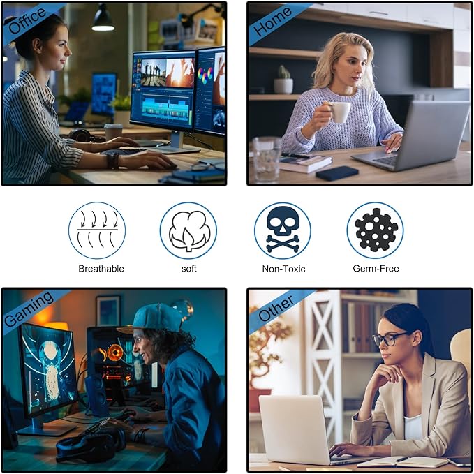 Extra Large Gaming Mouse Pad 31.5 x 11.8 in, Waterproof Mousepad with Stitched Edges, Premium Microfiber Cloth Surface, Non-Slip Base Keyboard Desk Mat for Home Office Gaming, Marble Blue White