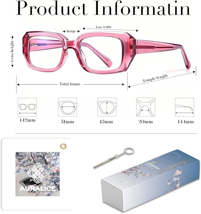 Rectangle Blue Light Glasses Noctera