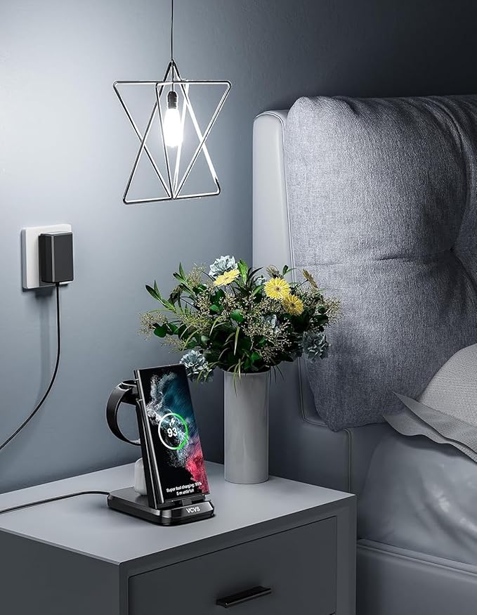 VCVS 36W USB C Super Fast Charging Station for Samsung Phones Watches Earbuds, 3 in 1 Charger for Samsung Galaxy Watch Ultra/7/6/5/4/3, Galaxy S24/S23/S22/21/20,Note20/10,Z Fold/Flip 5/4,USB-C Buds