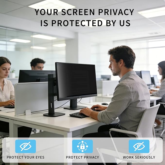 32 Inch Privacy Screen for Computer Curved Monitor Blue Light Screen Protector Anti Glare Anti-Scratch Monitor Privacy Shield Screen 32 Inch 16:9 Aspect Ratio