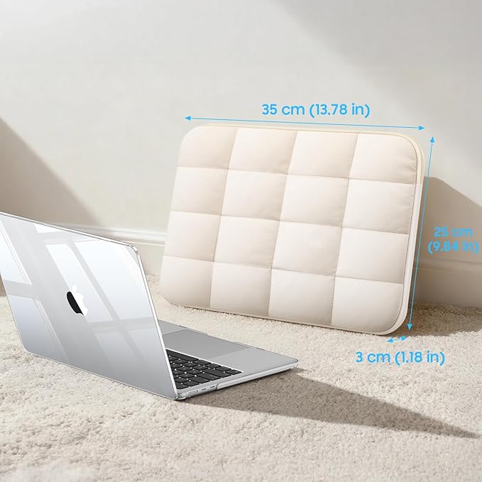 Fintie Case for MacBook Air 13 Inch A3449 A3240 A3113 A2681 (2022 2023 2024 2025 2026 Release) - Snap On Hard Shell Cover & Carrying Laptop Sleeve Bag for MacBook Air 13.6 Inch M2 M3 M4 M5 Chip, Beige