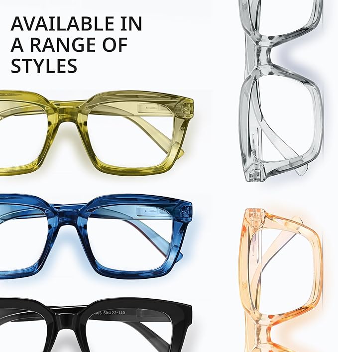 IBOANN Oversized Blue Light Glasses for Woman, Funky Fashion Glasses With Preppy Look, Reduce Screen Fatigue Computer Glasses