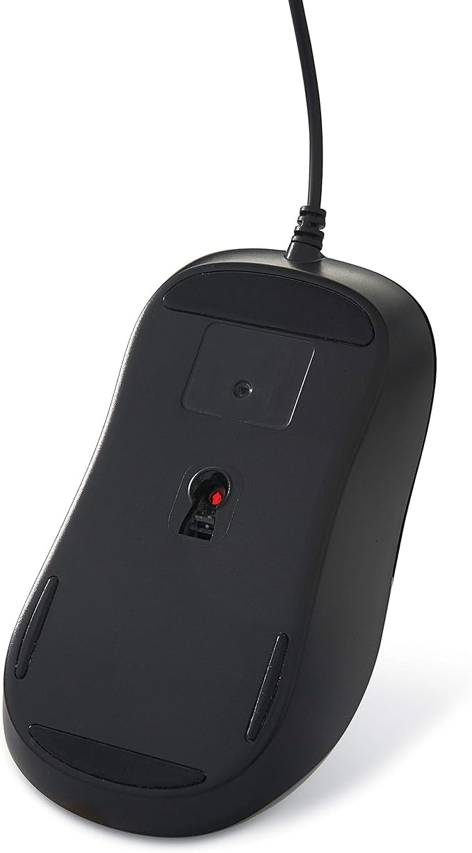 Verbatim USB Silent Corded Optical Mouse - Wired Noiseless Silent Click Computer Mouse for PC, Mac, Laptop, Chromebook - Black 70749