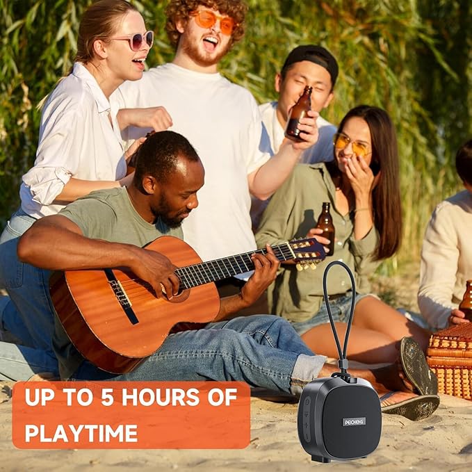 Speaker, Small Portable Bluetooth Wireless IPX5 Waterproof Shower Speaker,Loud Stereo Sound Deep Bass,TWS Paire, RGB Lights,Long Playtime for Outdoor Party, Great Gift,1PC(Black)