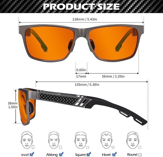 ANYLUV Blue Light Blocking Glasses Men Computer Gaming Glasses Lightweight Al-Mg Metal Anti Eyestrain Eye Protection