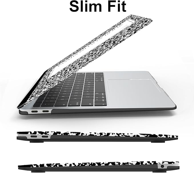AKIT Compatible with MacBook Air 13 Inch Case 2022-2020 2019 2018 M1 A2337 A2179 A1932, Pattern Laptop Hard Shell Case+Screen Protector+Keyboard Cover for MacBook Air 13.3 Inch, Composition Book