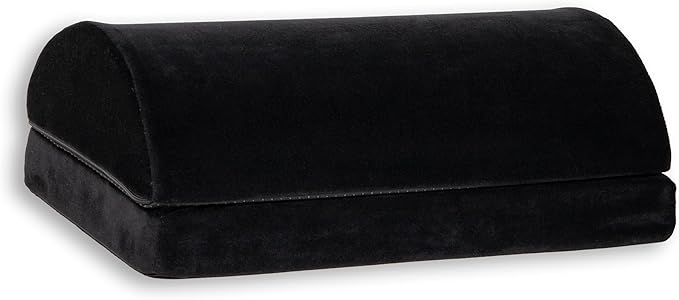 Mind Reader Air-Cloud Memory Foam Under Desk Footrest, Ergonomic Support for Back, Hip, Legs, Knees & Feet, Adjustable Height, Memory Foam, Black