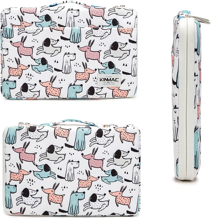 Kinmac 360° Protective Laptop Sleeve Case Bag Cover with Handle for MacBook Pro 16 inch,16 inch HP,Lenovo,Dell,ASUS,Acer Ultrabook and Business Laptop (Cartoon Dogs)