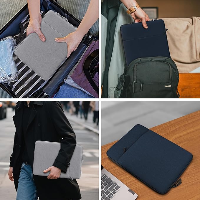ZYB Waterproof Laptop Case 13 Inch,13 Inch Laptop Sleeve for MacBook Neo Air 13 13.6 M5 M4 M3-M1 2026-2017,MacBook Pro 14/13 M5 M4 M3-M1 2026-2012,HP Lenovo etc 13.3" with Pocket&Accessory Bag-Blue