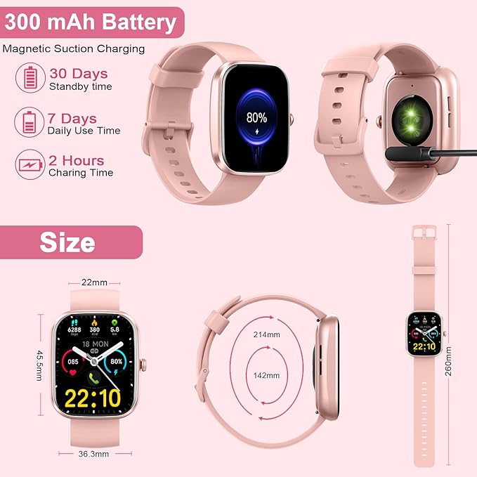 Smart Watch for Women Men(Answer/Make Call), 2025 New 1.91" HD SmartWatch, Fitness Watch with 120+ Sport Modes, IP68 Waterproof, Heart Rate/Sleep Monitor, Pedometer, Activity Tracker for Android iOS