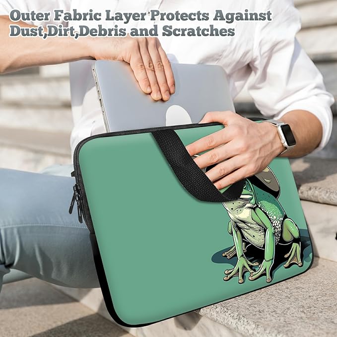 Universal Tablet Laptop Sleeve Case 10 inch, Green Frog Slim Carrying Case Durable Handbag Travel Laptop Bag for 7 to 10-inch Laptops/Notebook/Kids Tablet/ipad/eBook Readers