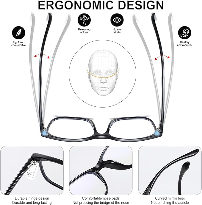 Brigtlaiff Round Blue Light Blocking Glasses for Men Women, Computer Gaming TV Glasses Anti Eyestrain with Metal Frame