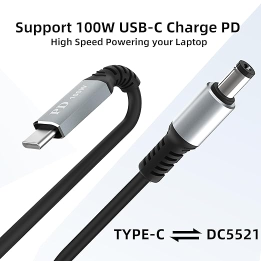 Starlink Mini USB C Cable, Starlink Mini USB C Input to DC 20V 5A Output Charging Cable Up to 100W, Work with PD Charger and PD Power Bank Portable Starlink Mini Cable Kit for Outdoor Travel (1.8m)