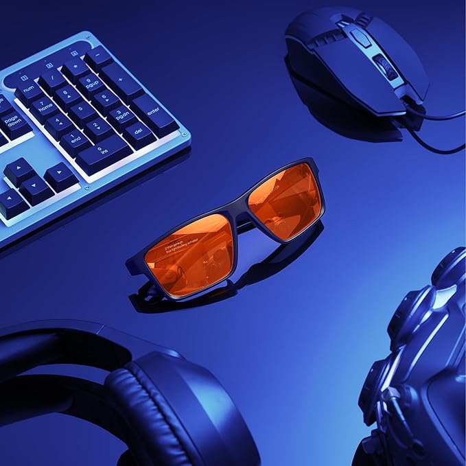 Titan Gaming Glasses, Blue Light Blocking, Night Driving Glasses for Men, Computer Protection, Gift for Gamers