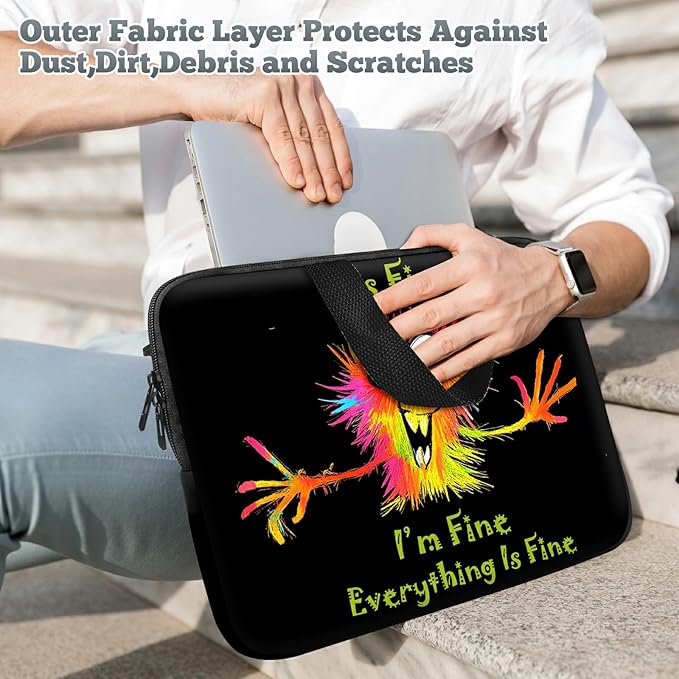 Universal Tablet Laptop Sleeve Case 10 inch, Colorful Little Monsters Slim Carrying Case Travel Laptop Bag Durable Handbag for 7 to 10-inch Laptops/Notebook/Kids Tablet/ipad/eBook Readers