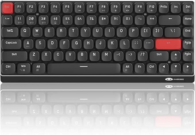 Camiysn Wireless RGB Mechanical Keyboard Moon84 Triple Mode 2.4GHz/BT/USB-C Wired Office Black Keyboard for Computer/Desktop/PC/Laptop/Surface/Smart TV and Windows 10/8/7(Brown Switches)