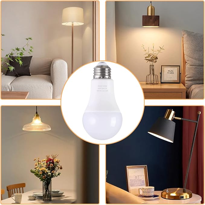 A19 LED Light Bulbs with Remote Control, 800LM 9W (60W Equivalent) Bulbs,Stepless Dimmable 3000K-6000K,E26 Base,CRI 80+,2.4GHz,25000+ Hours Lifespan,Light Bulb for Home Decor,3Bulb & 1Remote
