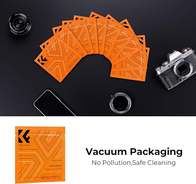 K&F CONCEPT 15-in-1 Camera Lens Cleaning Kit with Camera Blower, Glasses Wipes*10, Cleaning Liquid, Microfiber Cleaning Cloth*2, Lens Cleaning Pen for DSLR Camera Lens Filter Cell Phones - Image 9