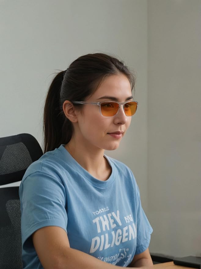 Bloomoak 100% Red Lens Blue Green Light Blocking Glasses- Dual AR Coatings Sleep Glasses Before Bed - Anti Glare, Fatigue