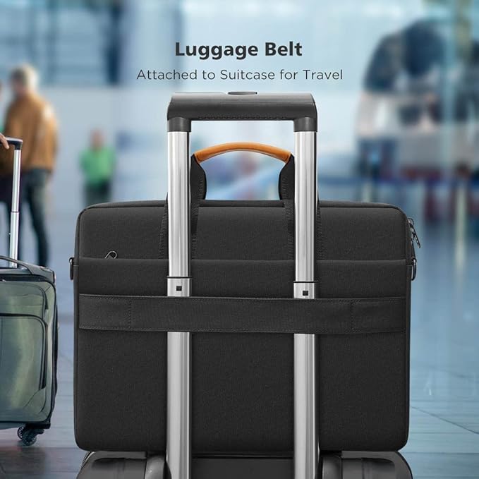 KIZUNA Laptop bag Case 12.5 Inch Shoulder briefcase Handbag For MacBook Air 13 M3 M2/MacBook Pro 14 M1 M2 Pro/13.3" Yoga Slim 7i Carbon/14 Lenovo ThinkPad X1 Carbon, Black