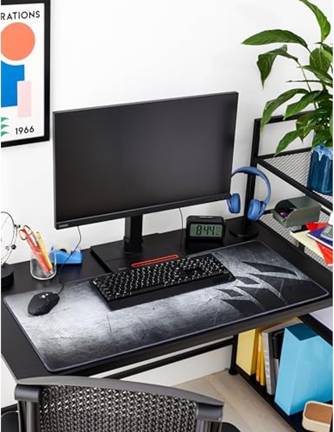 Corsair MM350 PRO Extended XL Premium Spill-Proof Cloth Gaming Mouse Pad – 36.6” Width x 15.7” Height Surface – Black/Gray