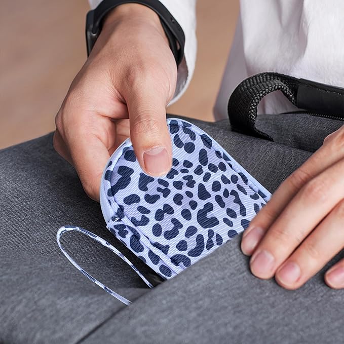 Electronics Organizer Travel Case, Cable Organizer Travel Essentials Tech Pouch,Suitable for Charger, Cable, Phone,Flash Drive,Leopard print