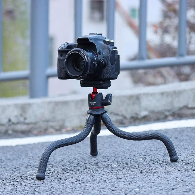 ULANZI Camera Tripod, Mini Flexible Stand w Hidden Phone Holder w Cold Shoe Mount, 1/4'' Screw f Magic Arm, Universal f iPhone 17 16 15 14 Pro Max XS Max X Samsung Canon Nikon Sony DJ Pocket 3 Cameras - Image 9