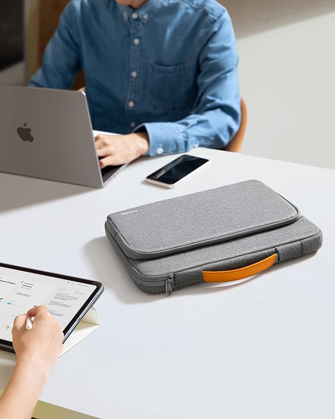 tomtoc 360 Protective Laptop Carrying Case Compatible with 14-inch MacBook Pro M5 Pro/Max (2026) A3426 A3427, M4/M3/M2/M1 Pro/Max, 12.9-13 Inch iPad Pro/Air, Water-Resistant Accessory Sleeve Bag