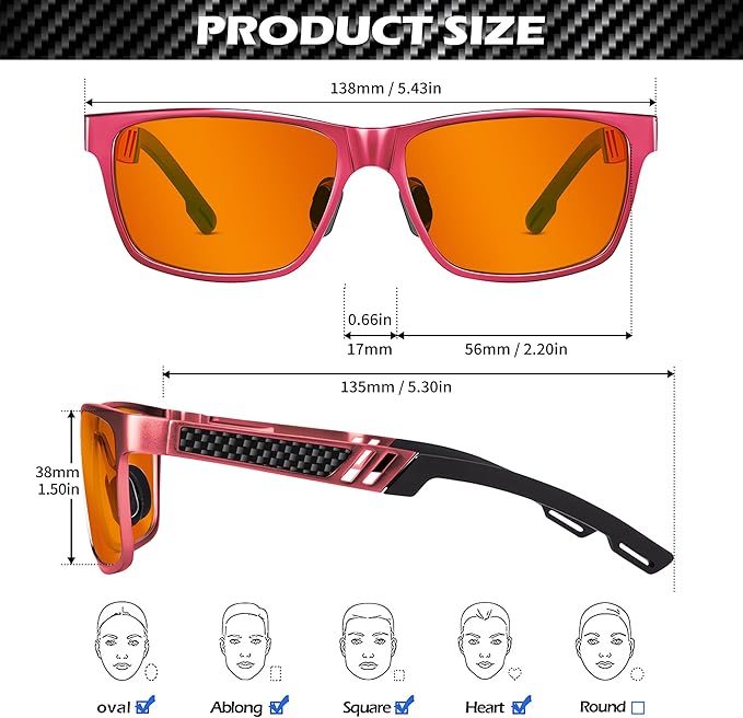 ANYLUV Blue Light Blocking Glasses Men Computer Gaming Glasses Lightweight Al-Mg Metal Anti Eyestrain Eye Protection