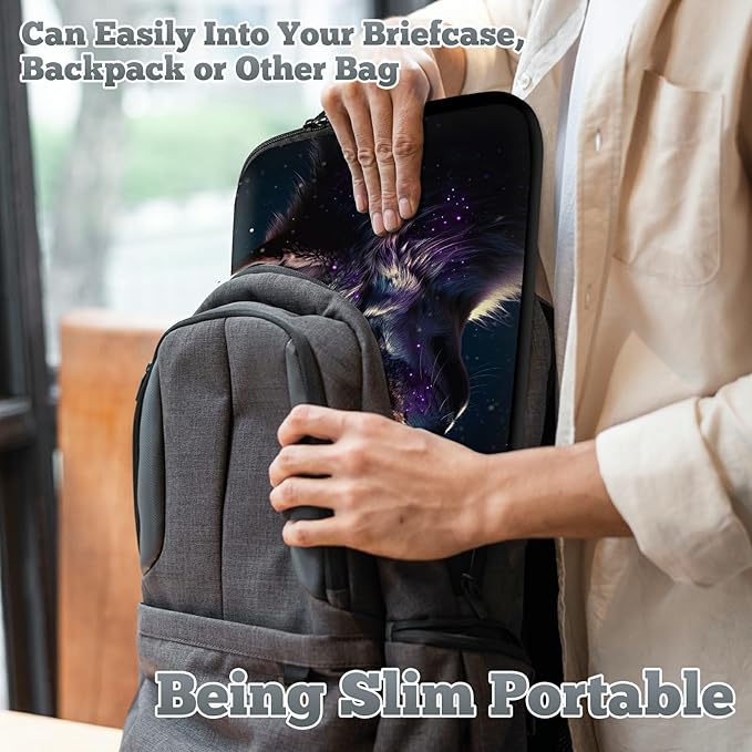 Universal Tablet Laptop Sleeve Case 10 inch, Magic Wolf Slim Carrying Case Durable Handbag Travel Laptop Bag for 7 to 10-inch Laptops/Notebook/Kids Tablet/ipad/eBook Readers